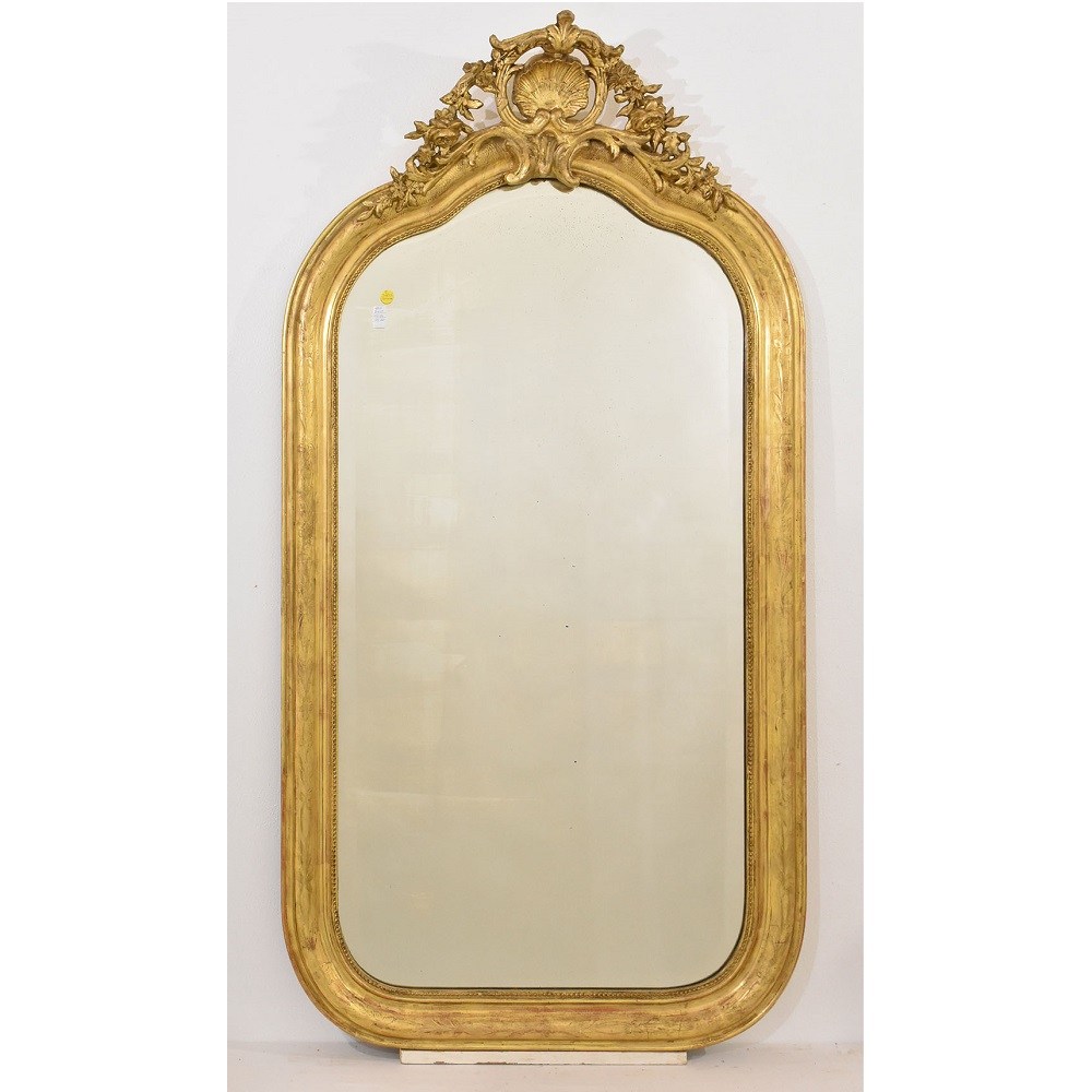 SPC160 1. antique gold leaf mirror antic mirror XIX century.jpg